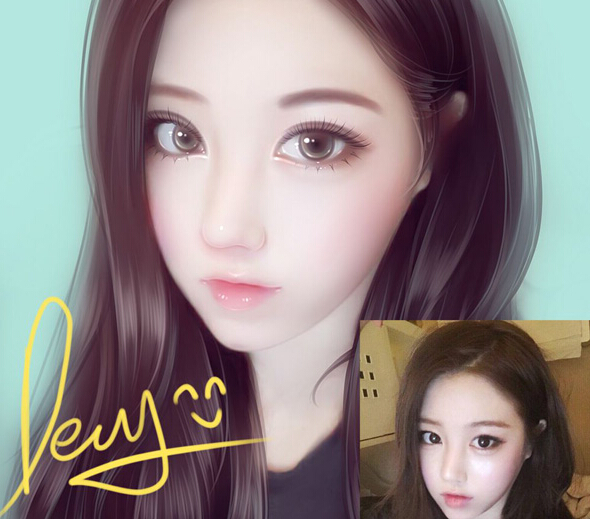 PS+SAI把美女图片转为清爽可爱的仿
