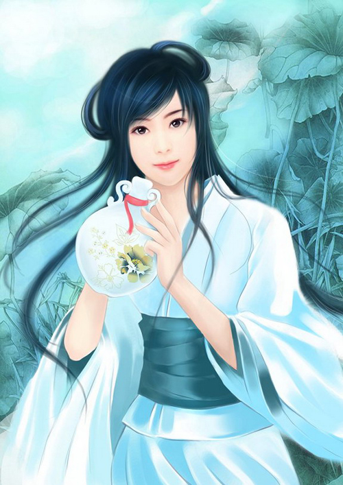 结合数位板打造古典美女