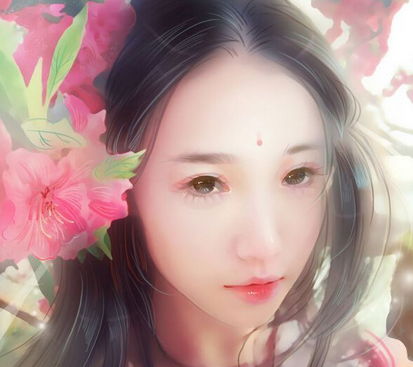 将妹子照片做成古典手绘风格